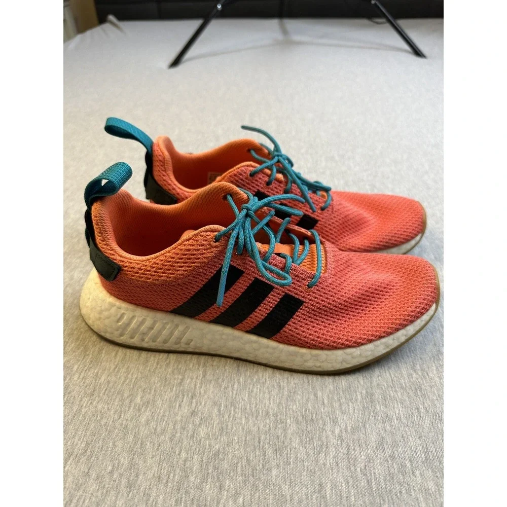 Adidas Mens NMD R2 Sneaker Size 8.5 Summer Spice‎ Orange Running Active Gym